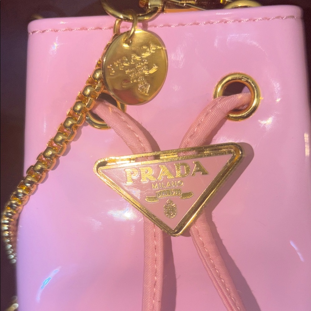 Pink Prada Micro Pouch chain strap / mini bucket bag - in box - Picture 6 of 10